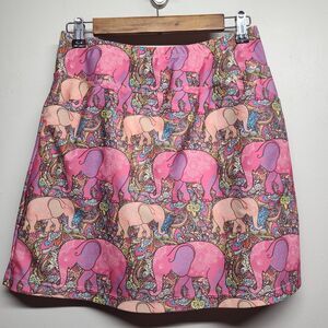 B-Skinz Skirt Women S Pink Elephants Stretch Pockets Athleisure Activewear Sport